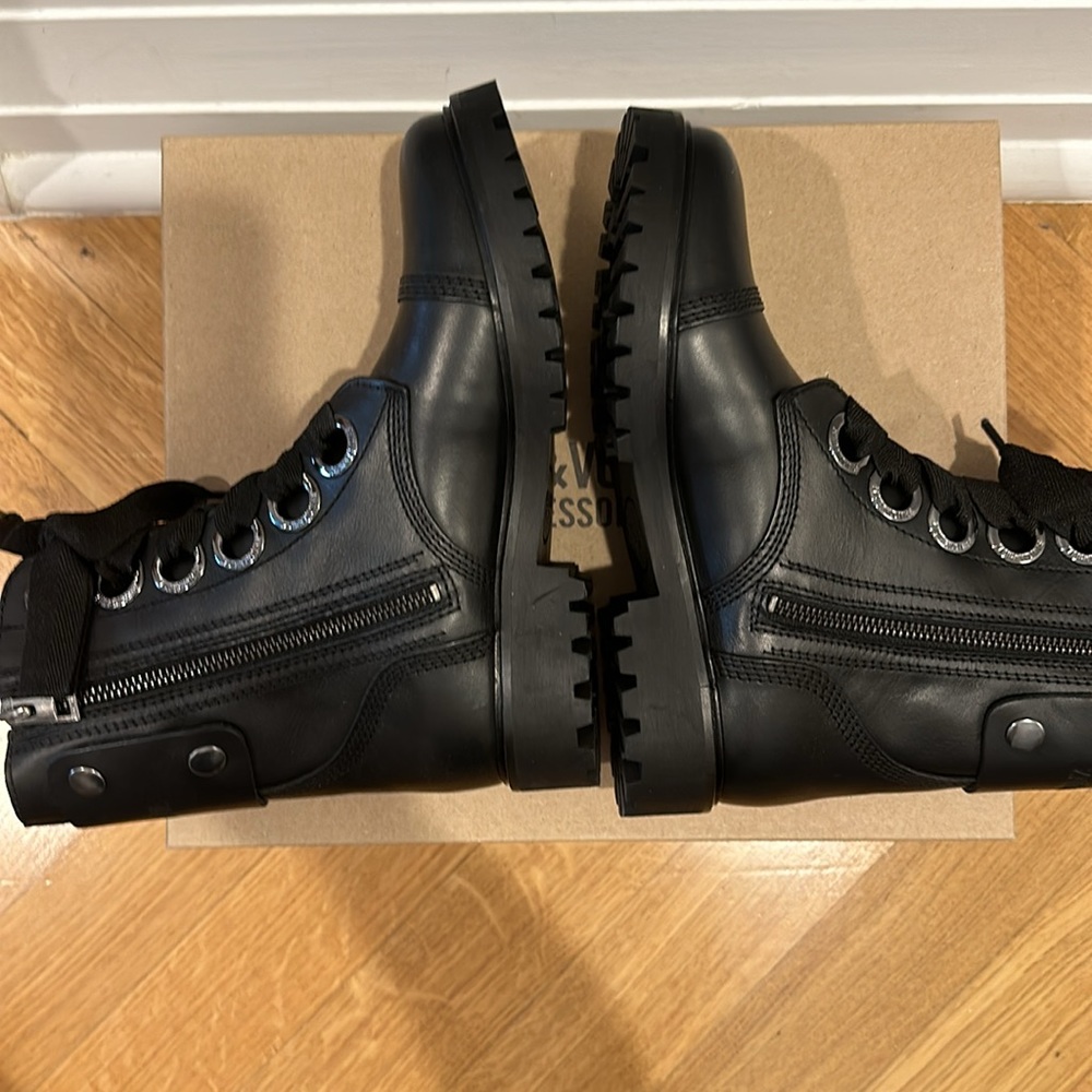 Black combat boots. Zadig and Voltaire.